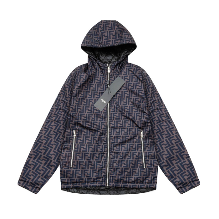 超話題! フェンディ n級品 24新作秋冬セイコージャカード刺繍厚手綿入れパーカー男女同型