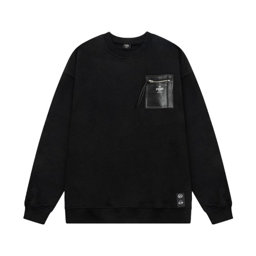 超奇跡の入荷☆ フェンディ 激安通販 ジップスキンポケットアルファベットLOGOプリント丸首衛衣