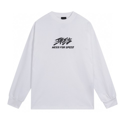 ★超人気 バレンシアガ コピー 2024 SS最新3 Mアルファベットプリント手描き落書き長袖Tシャツ