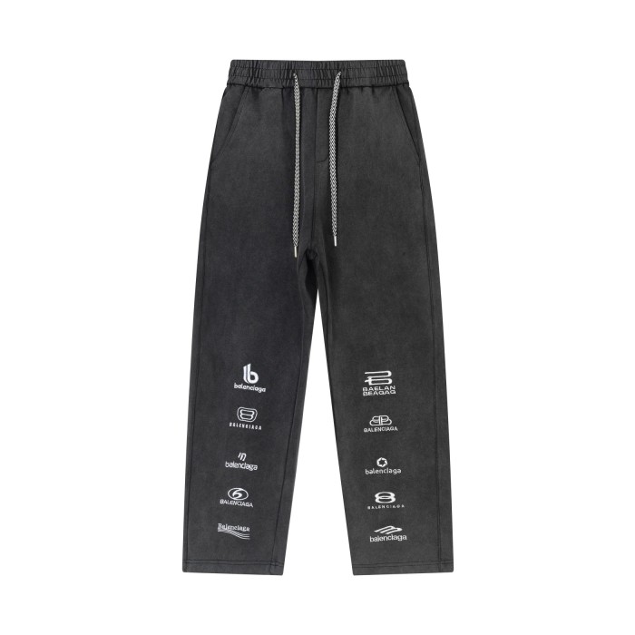 高品質 バレンシアガ スーパーコピー 24新洗濯水クラシック刺繍ワイドパンツ