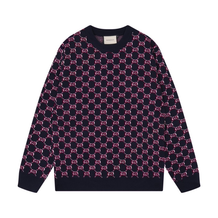 超奇跡の入荷☆ グッチ 偽物通販 ダブルGクラシックロゴラウンドネックカーディガン
