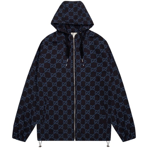 追跡付 グッチ 偽物通販 フルプリントダブルGキャップジップジャケット