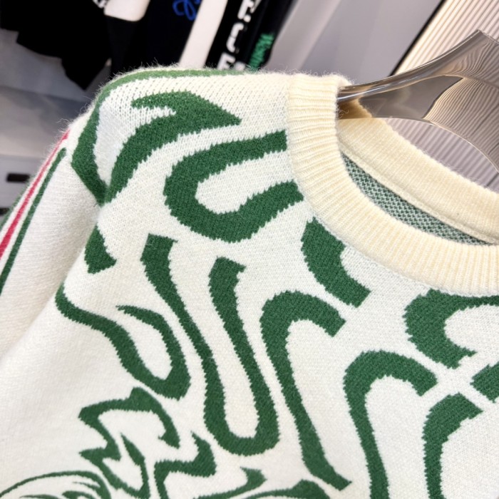 日本未入荷 グッチ 激安偽物 ジャカードヘッダー丸首セーター