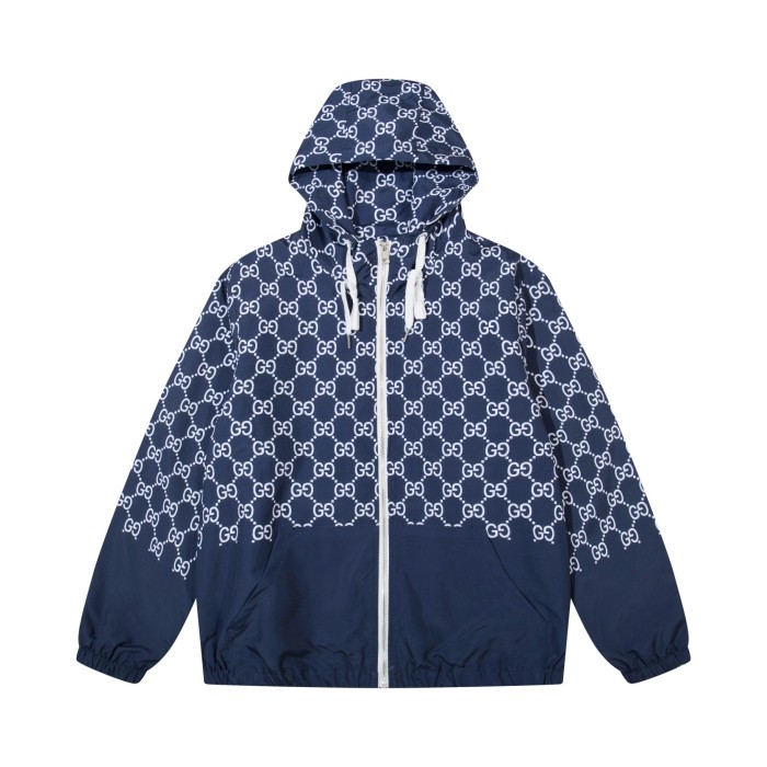超話題! グッチ n級品 連帽ファスナーフルプリントジャケット