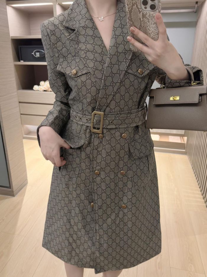 大人気 グッチ 偽物通販 24 SS秋冬新作ジャカードコート🧥コート