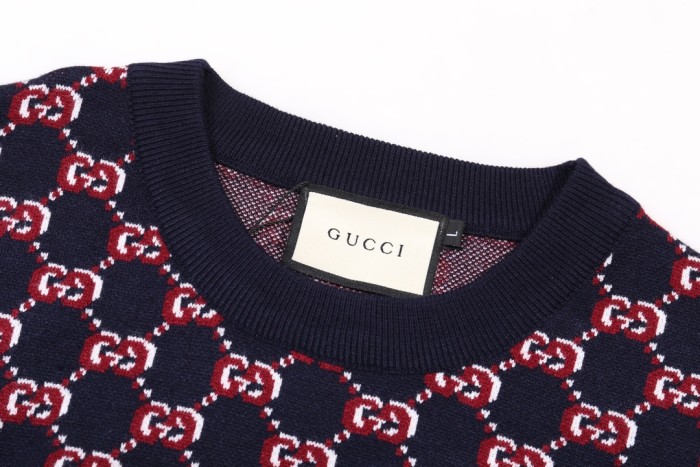 超奇跡の入荷☆ グッチ 偽物通販 ダブルGクラシックロゴラウンドネックカーディガン