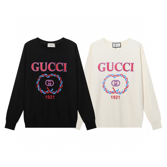 追跡付 グッチ 激安通販 麻紐プリントラウンドネックパーカー2色