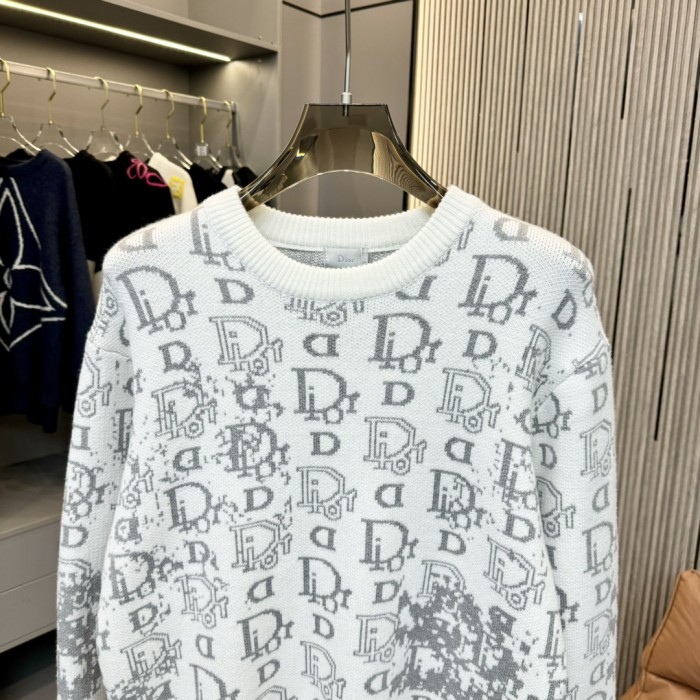 超話題! ディオール 激安偽物 ジャカードヘッダー丸首セーター
