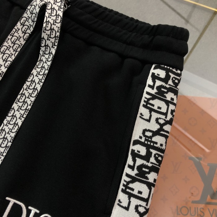【限定】ディオール スーパーコピー 刺繍LOGOリボン付きカジュアルパンツロングパンツ