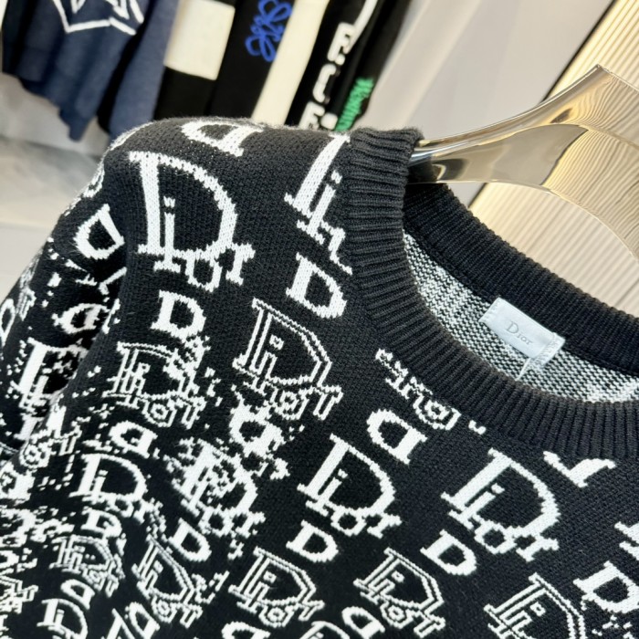 高品質 ディオール コピーおすすめ ジャカードヘッダー丸首セーター