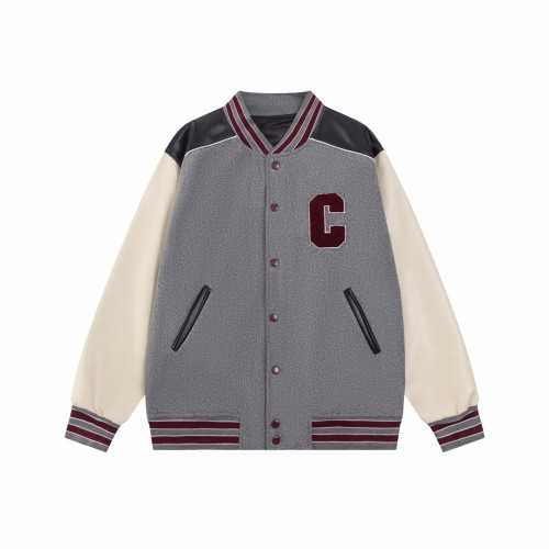 日本未入荷 セリーヌ 激安偽物 2024の新作混紡合皮スリーブ野球服ジャケット
