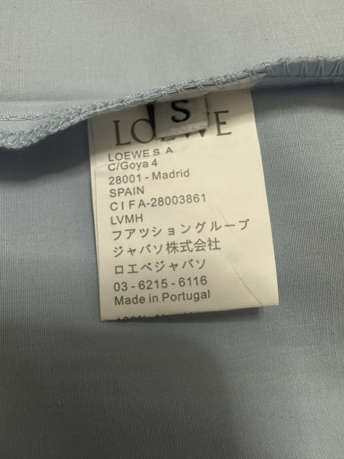 超奇跡の入荷☆ ロエベ コピーおすすめ 胸ポケット袖口刺繍ロゴ開襟シャツ