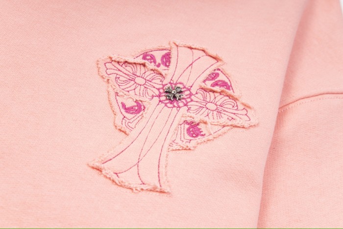 稀少 クロムハーツ n級品 重工業立体布刺繍丸首衛衣