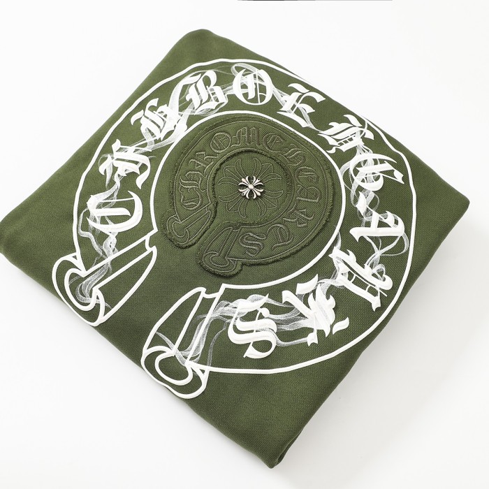 大人気 クロムハーツ n級品 刺繍印刷布貼付多技術複合保温綿緩連帽衛衣