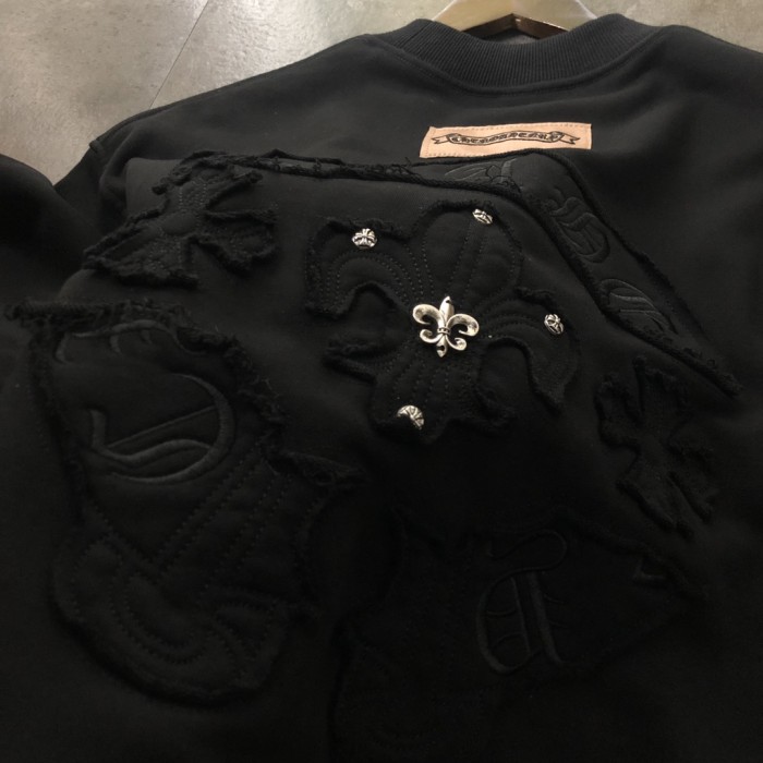 日本未入荷 クロムハーツ 激安通販 2024新型馬蹄刺繍リベット衛衣