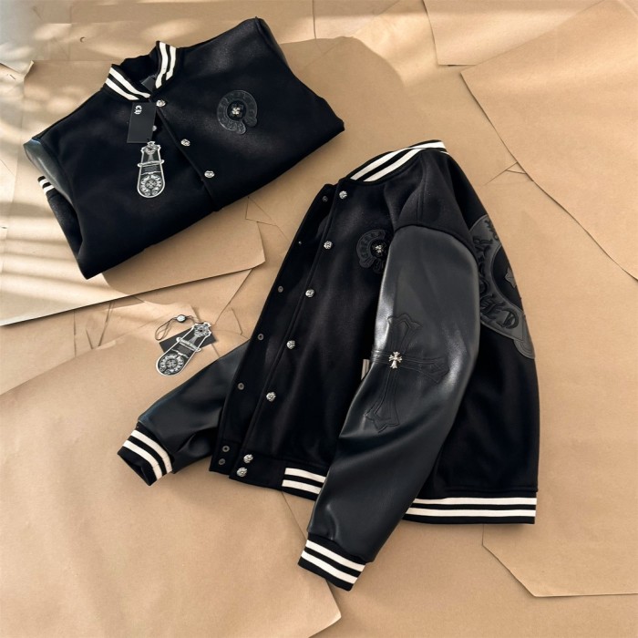 稀少 クロムハーツ コピーおすすめ 馬蹄十字架野球服コート
