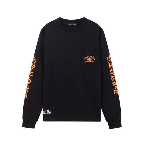 新作 クロムハーツ 激安通販 丸首プリント長袖Tシャツ