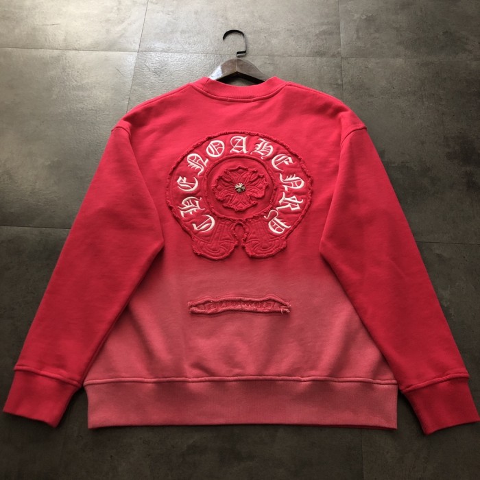 【話題商品！】クロムハーツ 偽物通販 2024新型グラデーション馬蹄刺繍衛衣