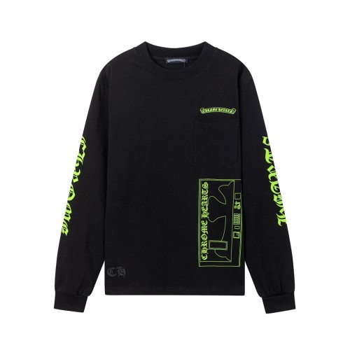 累積売上総額第１位！クロムハーツ n級品 丸首水洗プリント長袖Tシャツ