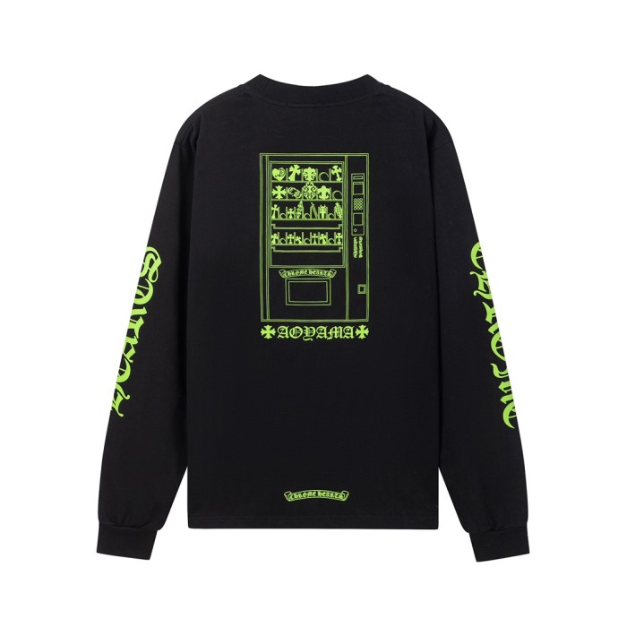 累積売上総額第１位！クロムハーツ n級品 丸首水洗プリント長袖Tシャツ