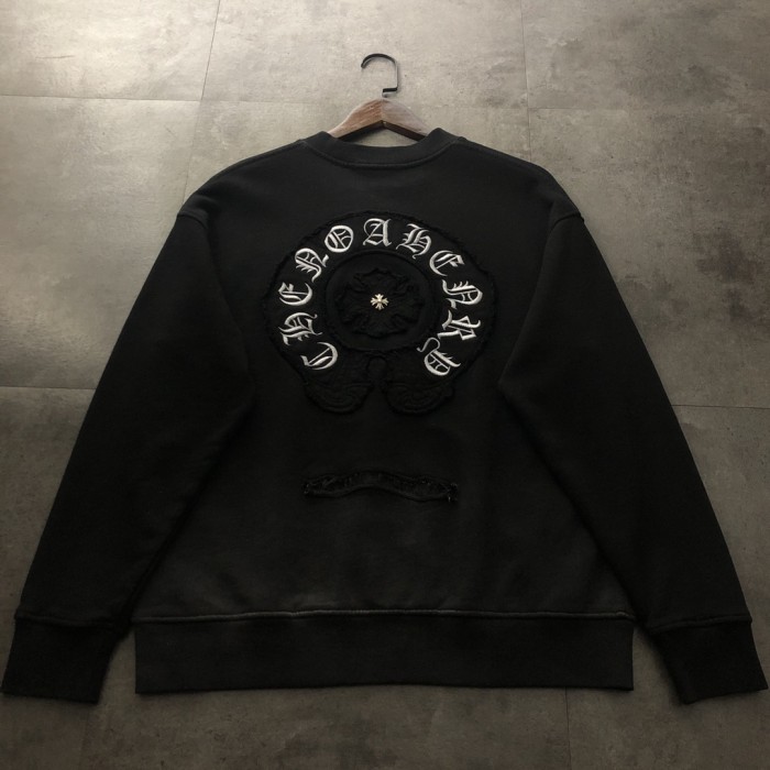 日本未入荷 クロムハーツ コピーおすすめ 2024新型グラデーション馬蹄刺繍衛衣