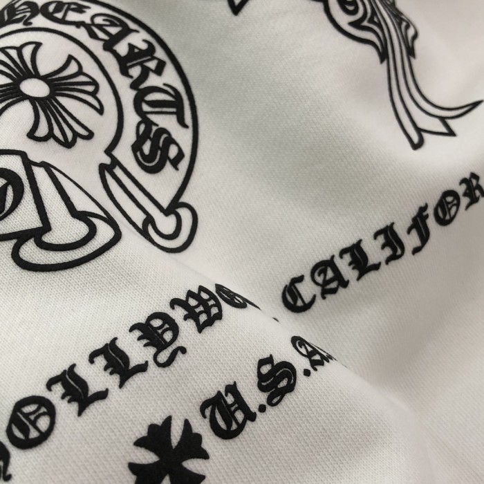 【限定】クロムハーツ n級品 2024新しいロゴプリントの丸首衛衣