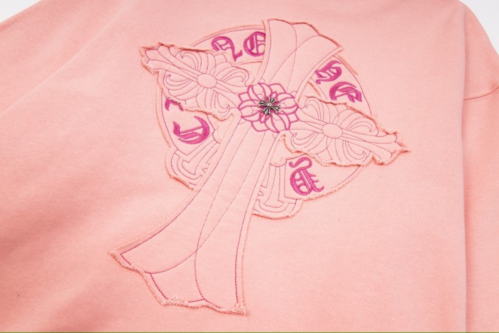 稀少 クロムハーツ n級品 重工業立体布刺繍丸首衛衣