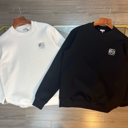 累積売上総額第１位！ロエベ 激安通販 SS 24新作刺繍LOGO丸首パーカー2色
