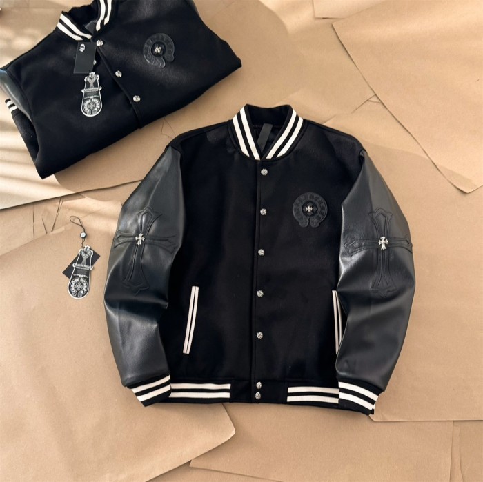 稀少 クロムハーツ コピーおすすめ 馬蹄十字架野球服コート