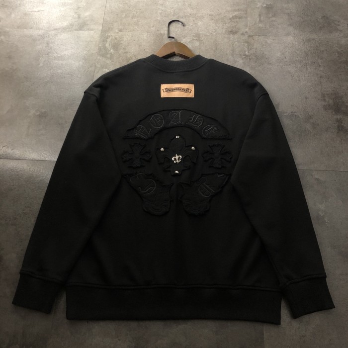 日本未入荷 クロムハーツ 激安通販 2024新型馬蹄刺繍リベット衛衣