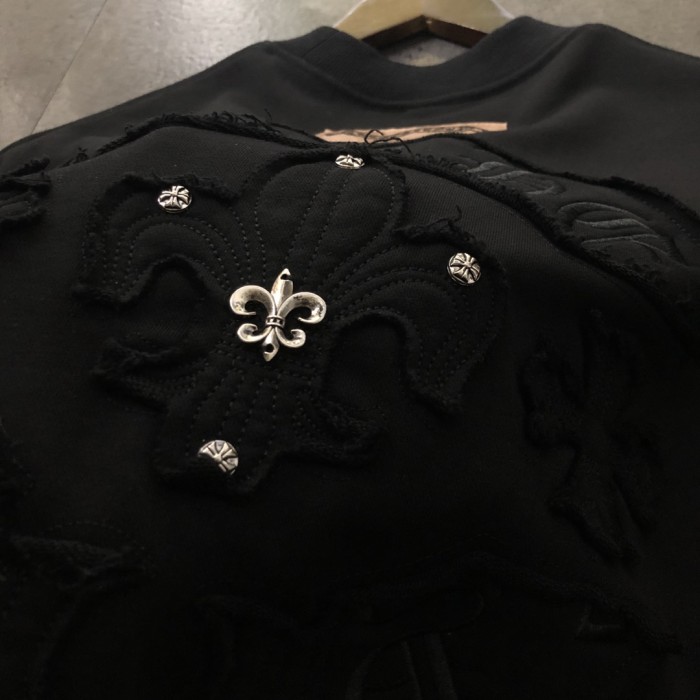 日本未入荷 クロムハーツ 激安通販 2024新型馬蹄刺繍リベット衛衣