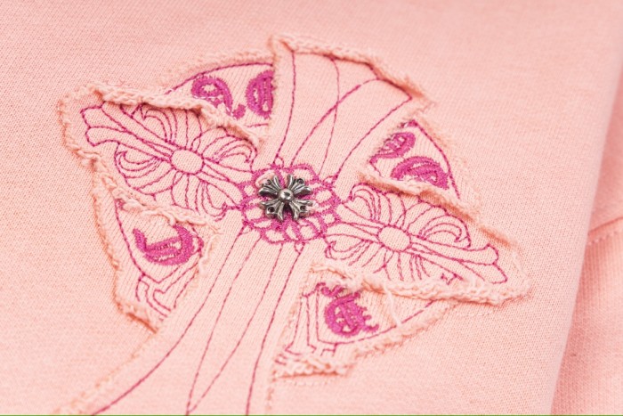 稀少 クロムハーツ n級品 重工業立体布刺繍丸首衛衣