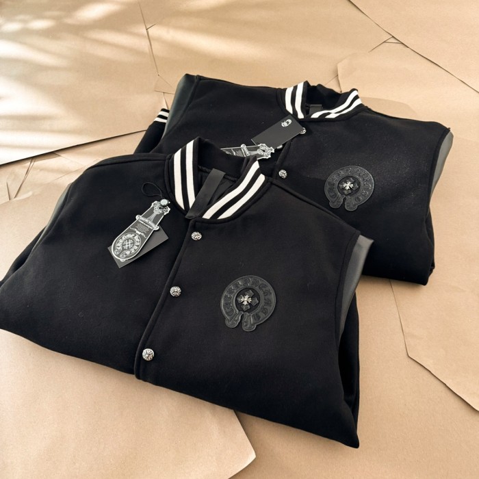 稀少 クロムハーツ コピーおすすめ 馬蹄十字架野球服コート