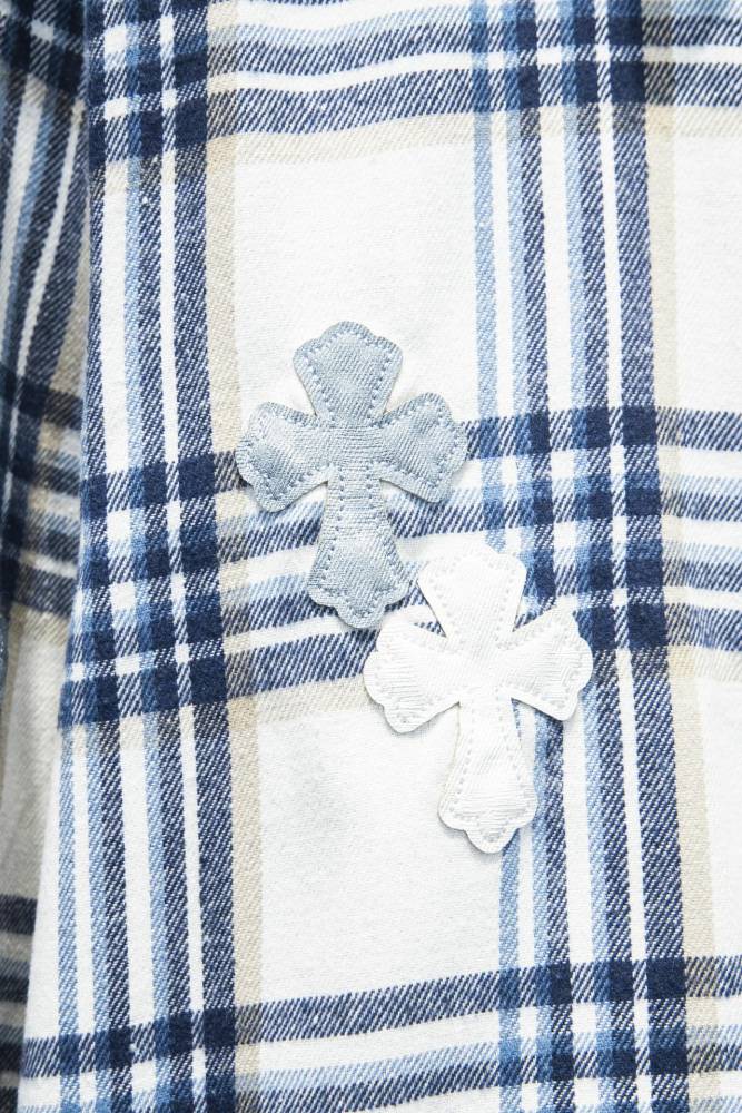 【限定】クロムハーツ 偽物通販 皮張りシャツコート！芝限定ピーリングシャツコート