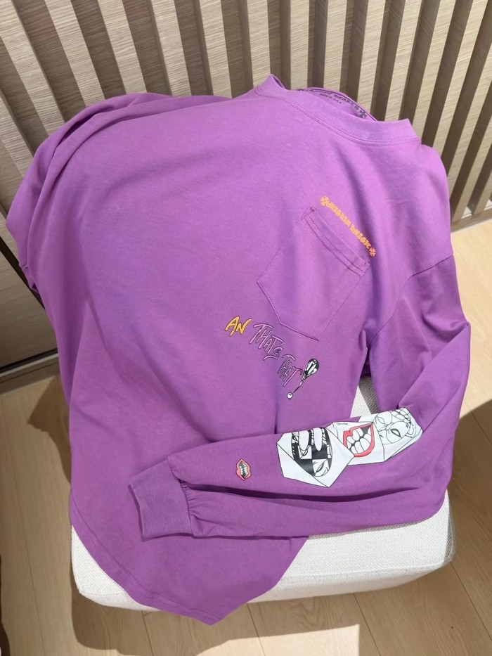 使い勝手良し クロムハーツ コピー 24 ss新作クロウプリント長袖Tシャツ