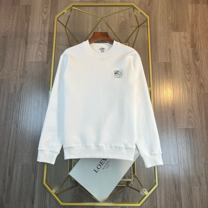 累積売上総額第１位！ロエベ 激安通販 SS 24新作刺繍LOGO丸首パーカー2色