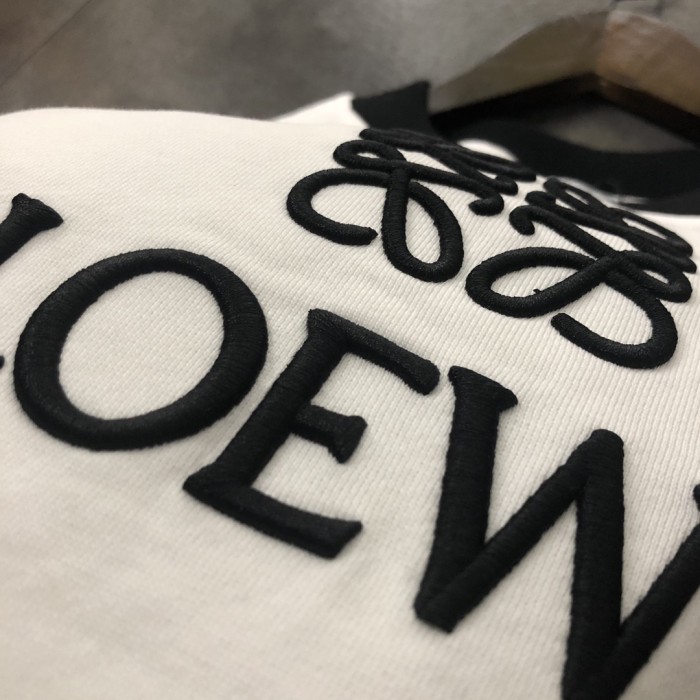 入手困難 ロエベ スーパーコピー 2024新型衝突カラーのパッチワーク刺繍の衛衣