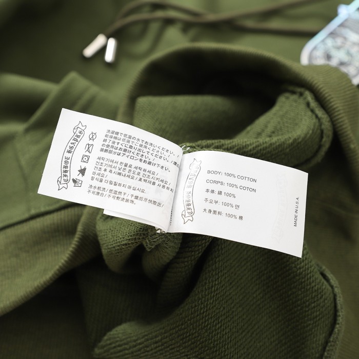 大人気 クロムハーツ n級品 刺繍印刷布貼付多技術複合保温綿緩連帽衛衣