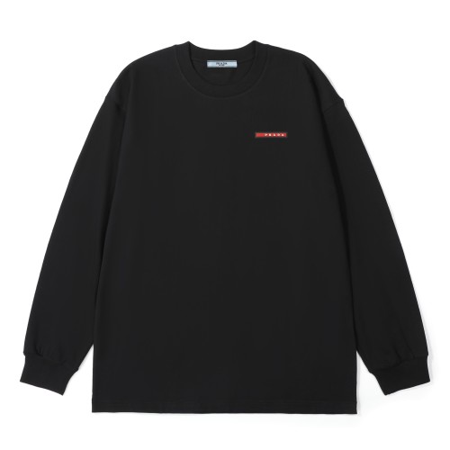 稀少 プラダ 激安偽物 スキンスタンダードコットン長袖Tシャツ
