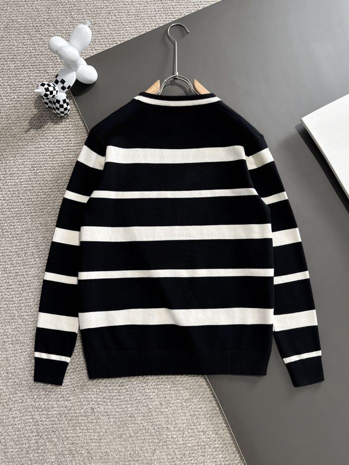 【限定】プラダ 偽物通販 24 ss白黒クラシックニットセーター