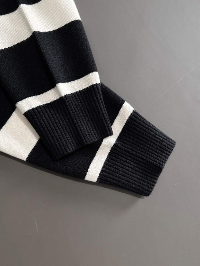 【限定】プラダ 偽物通販 24 ss白黒クラシックニットセーター