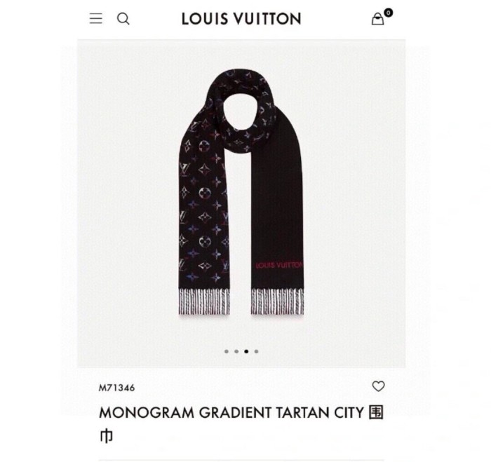 累積売上総額第１位！ルイヴィトン 激安偽物 LV 秋冬一番きれいなメンズカシミヤマフラー正面