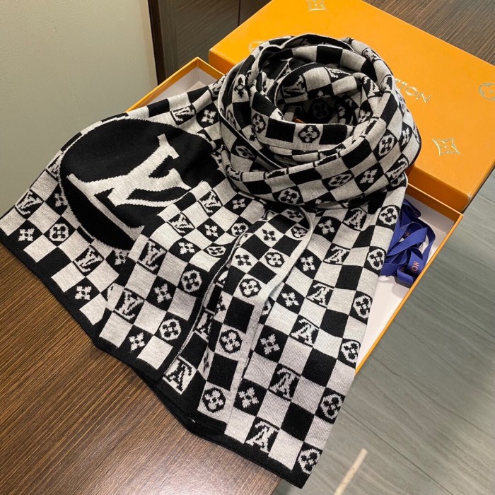 一目惚れ♪ ルイヴィトン コピー 定番チェッカーメンズとレディースマフラー