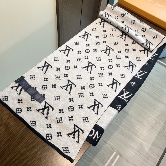 超話題! ルイヴィトン コピーおすすめ ハイエンドカシミヤニットマフラー