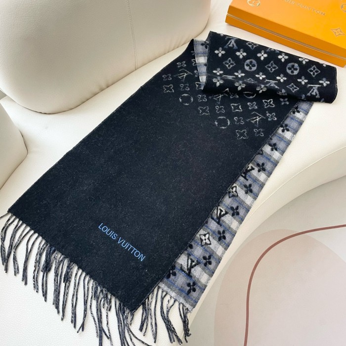 使い勝手良し ルイヴィトン n級品 LV 秋冬一番きれいなメンズカシミヤマフラー正面