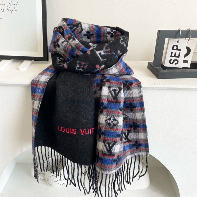 累積売上総額第1位!ルイヴィトン 激安偽物 LV 秋冬一番きれいなメンズカシミヤマフラー正面