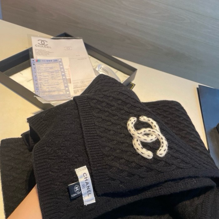 【限定】シャネル n級品 カシミヤニットマフラー