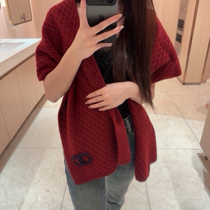 ★超人気 シャネル 激安通販 カシミヤニットマフラー