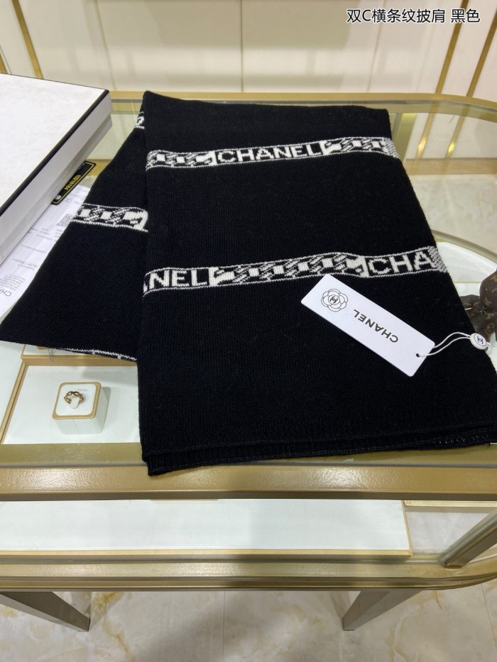 【話題商品！】 シャネル コピーおすすめ ダブルCボーダーストール