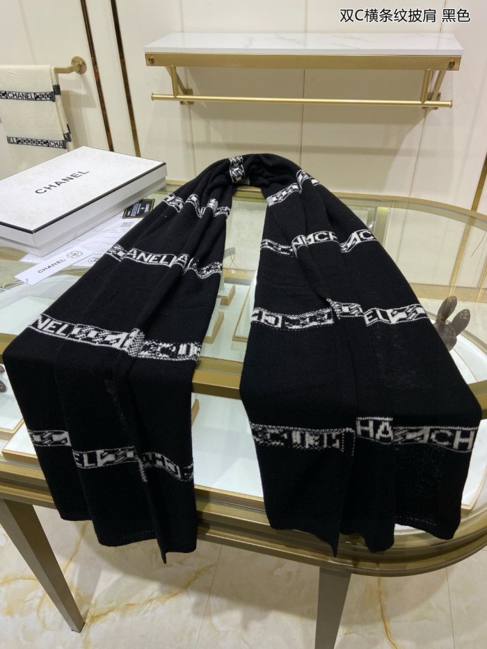 【話題商品！】 シャネル コピーおすすめ ダブルCボーダーストール